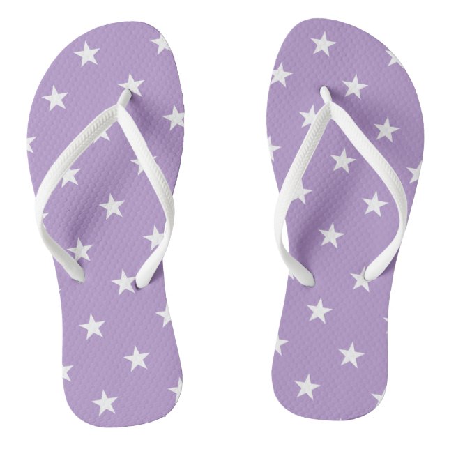 Lila Sterne Flip Flops (Fußbett)
