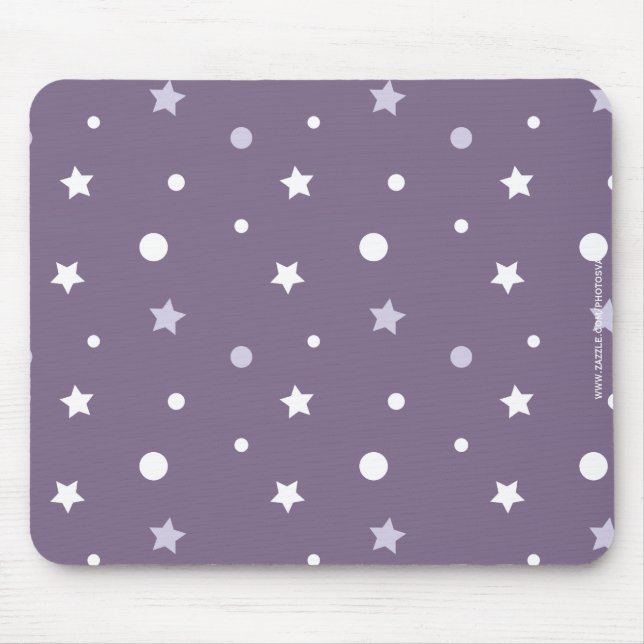 Lila Sterne Mousepad (Vorne)