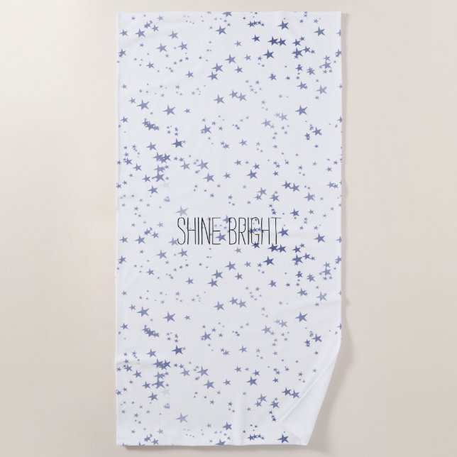 Lila Sterne Strandtuch (Vorderseite)