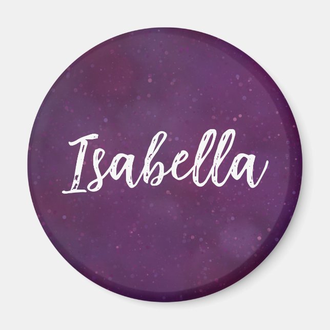 Lila Sternenhimmel Magnet (Vorne)