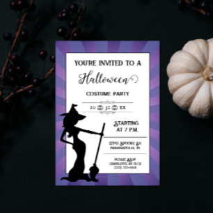 Lila Sternexplosion Rotzunge Halloween-Party Einla Einladung