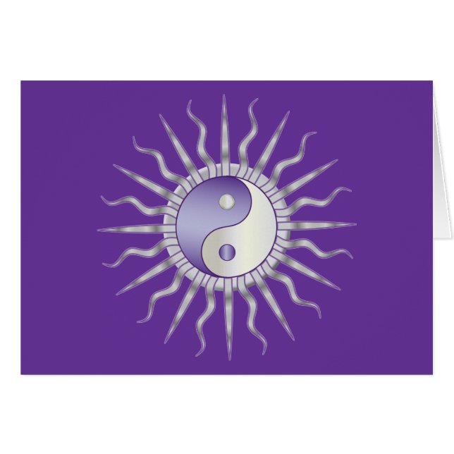Lila Sternexplosion Yin Yang (Vorderseite (Horizontal))