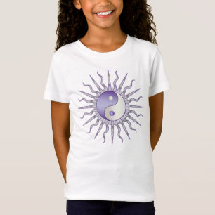 Lila Sternexplosion Yin Yang T-Shirt