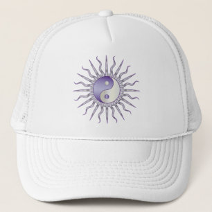 Lila Sternexplosion Yin Yang Truckerkappe