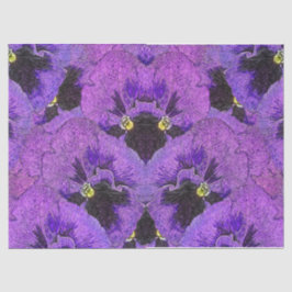 Lila Stiefmütterchen, abstrakte Malerei, Blumenkun Seidenpapier