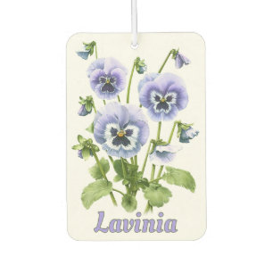 Lila Stiefmütterchen Botanische Kunst individuell Autolufterfrischer