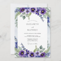 Lila Stiefmütterchen Botanischer Frühlingshochzeit