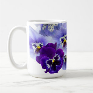 Lila Stiefmütterchen Florale Blume Kaffeetasse