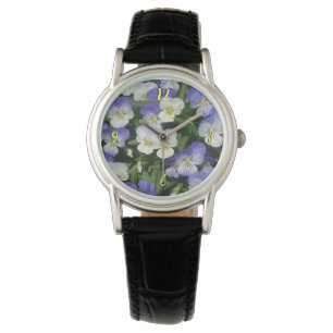 Lila Stiefmütterchen Garten Blumen Armbanduhr