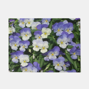 Lila Stiefmütterchen Garten Blumen Fußmatte