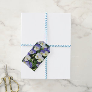 Lila Stiefmütterchen Garten Blumen Geschenkanhänger