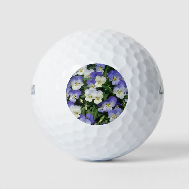 Lila Stiefmütterchen Garten Blumen Golfball (Vorderseite)