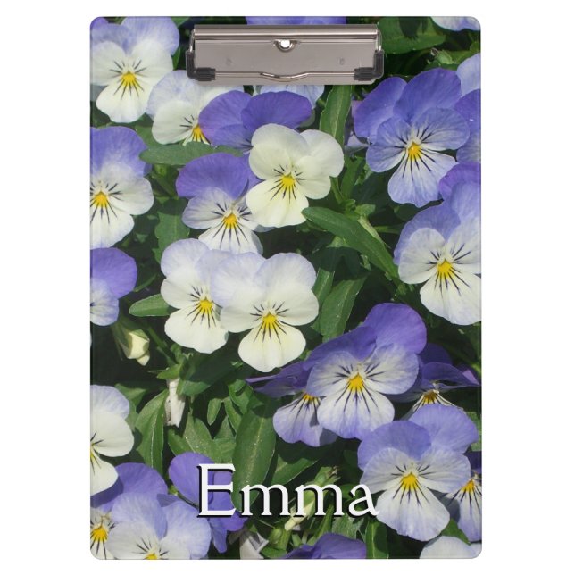 Lila Stiefmütterchen Garten Blumen Klemmbrett (Vorderseite)