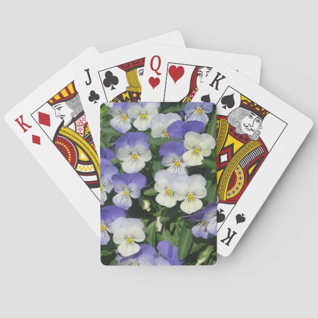 Lila Stiefmütterchen Garten Blumen Spielkarten (Rückseite)