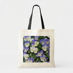 Lila Stiefmütterchen Garten Blumen Tragetasche