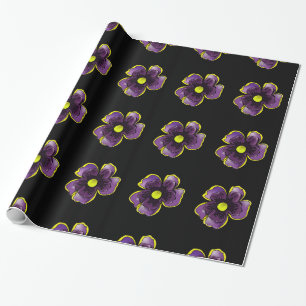 Lila Stiefmütterchen-Geschenkpapier Geschenkpapier