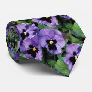 Lila Stiefmütterchen-Krawatte Krawatte