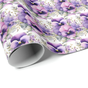 Lila Stiefmütterchen Stiefmütterchen Geschenkpapier