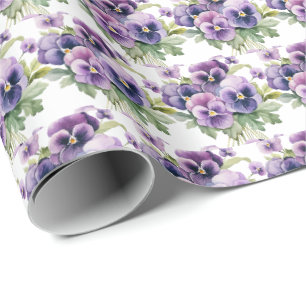 Lila Stiefmütterchen Stiefmütterchen Geschenkpapier