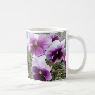Lila Stiefmütterchen-Tasse Kaffeetasse