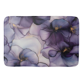 Lila Stiefmütterchen Violetten Wasserfarben Badematte