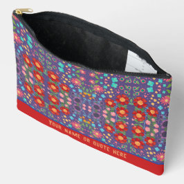 Lila, stilvolle Floral Muster - kundenspezifische Zubehörtasche