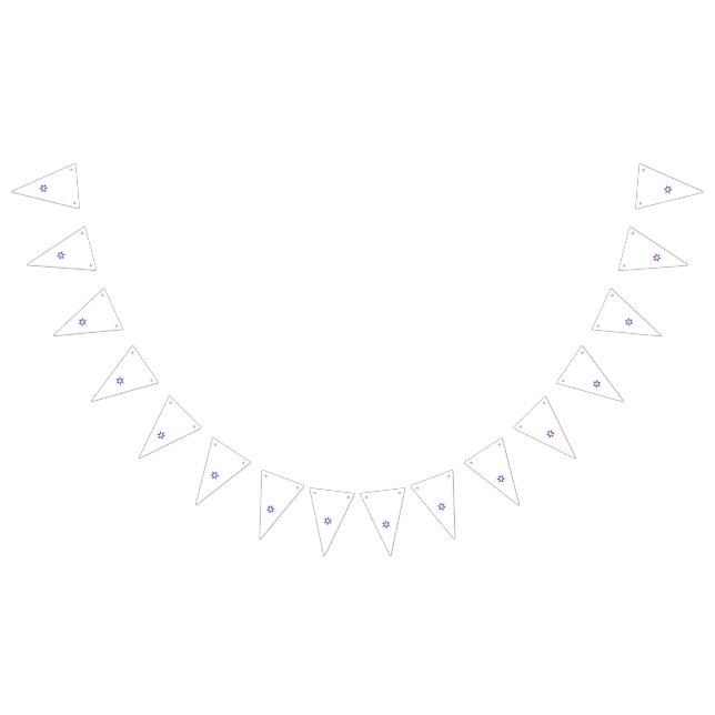 Lila, stilvolles Blumenmandala-Design auf einem du Wimpelkette (Alle)