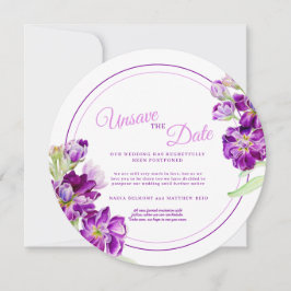 Lila Stock Blume Hochzeit ungerade das Datum rund Einladung