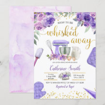 Lila Stock der Küchendusche Einladung