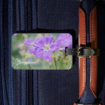 Lila Storchschnabel-Wildblumenfoto mit benutzerdef