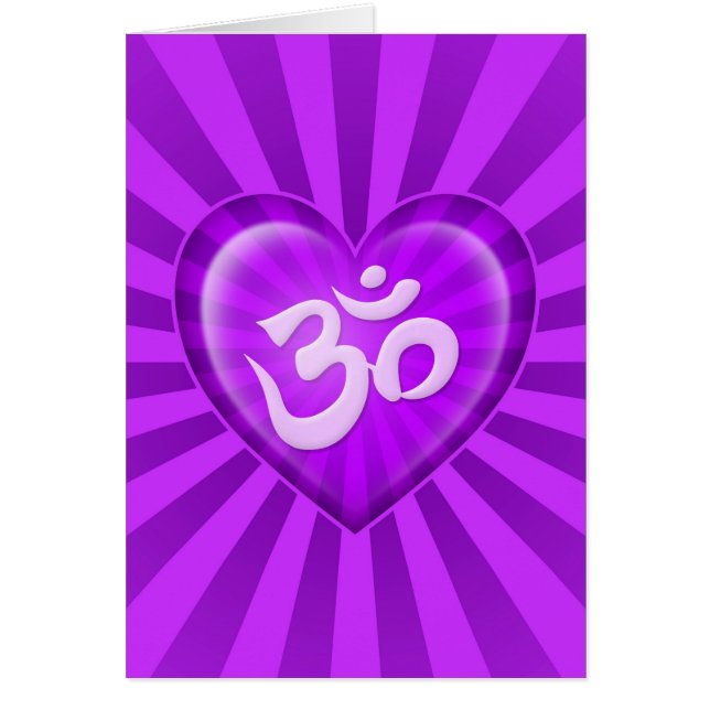 Lila Strahlen Yoga-Liebe-Herz-OM (Vorne)