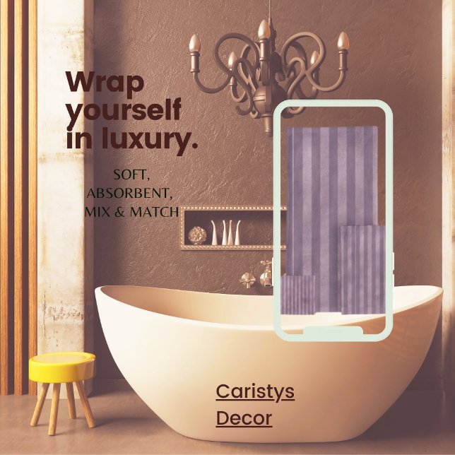 Lila Streifen Badhandtuch Set (Von Creator hochgeladen)