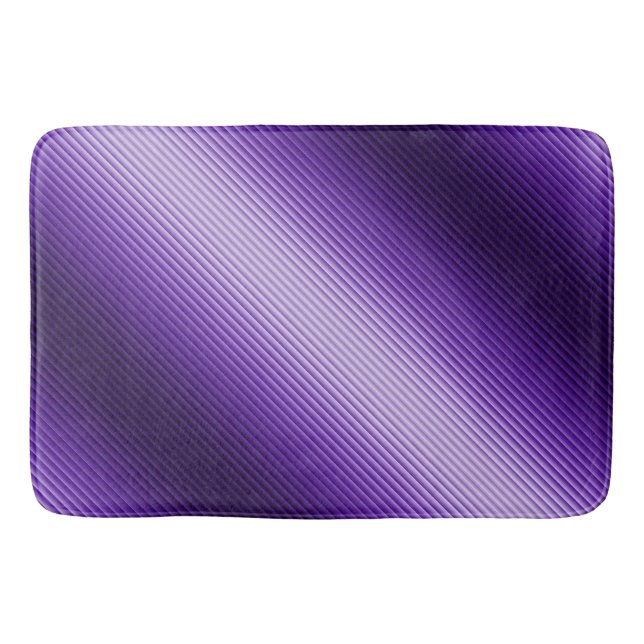 Lila Streifen diagonale Textur  Badematte (Vorderseite)