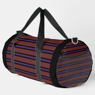 Lila Streifen Duffle Bag