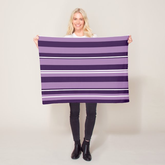 Lila Streifen Fleece Blanket (Beispiel)