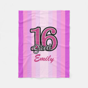 Lila Streifen Fleecedecke