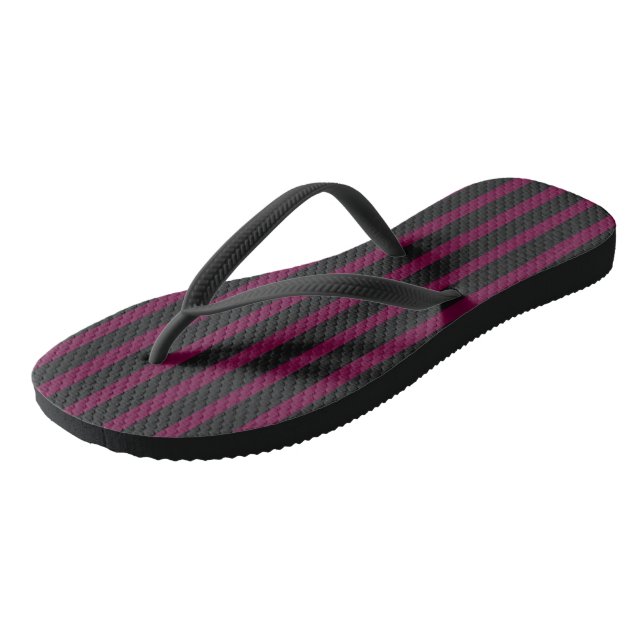 Lila Streifen Flip Flops (Schrägansicht)