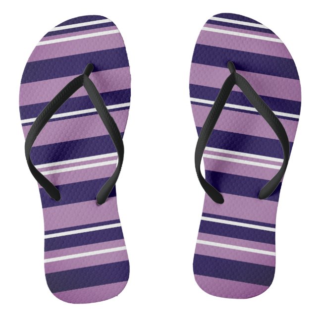 Lila Streifen Flip Flops (Fußbett)