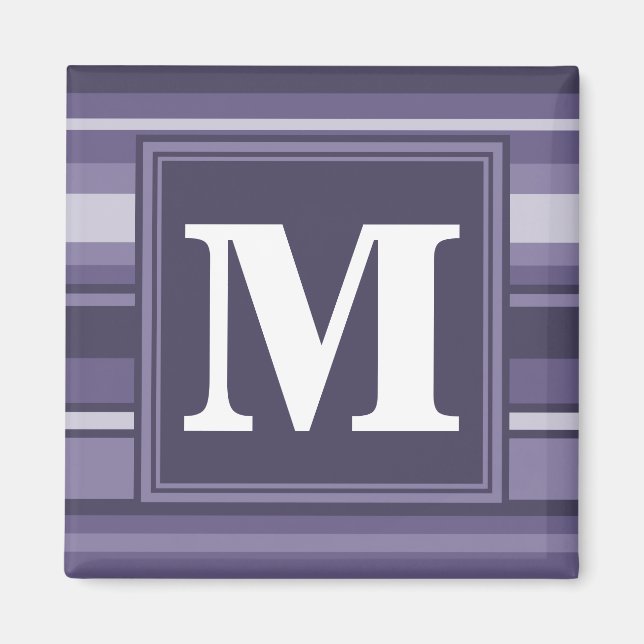 Lila Streifen für Monogramm-Härte Magnet (Vorne)