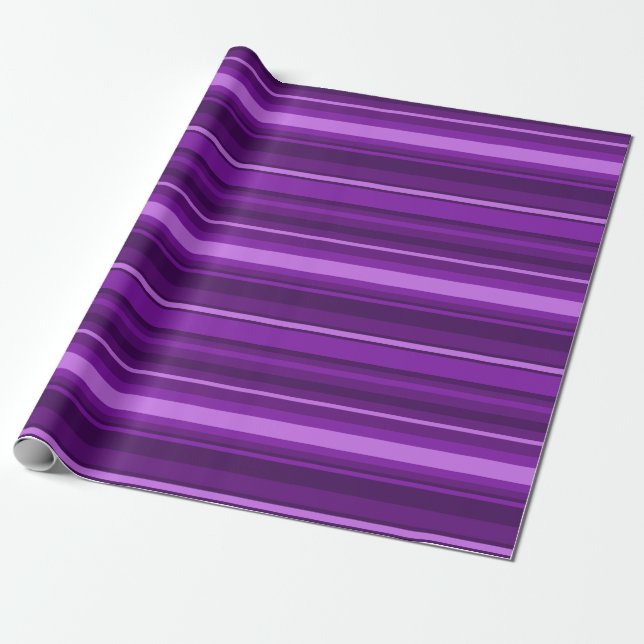 Lila Streifen Geschenkpapier (Ungerollt)