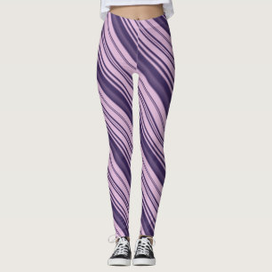 Lila Streifen in verschiedenen Schattierungen Leggings
