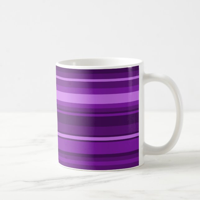 Lila Streifen Kaffeetasse (Rechts)