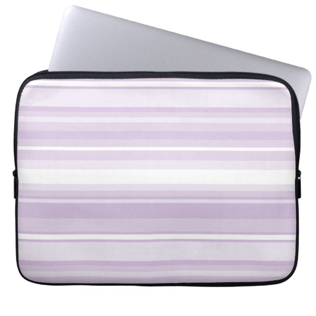 Lila Streifen Laptopschutzhülle (Vorderseite)