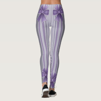 Lila Streifen Lavender Dream AI Kunst Leggings