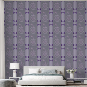 Lila Streifen Lavender Dream AI Kunst Tapete