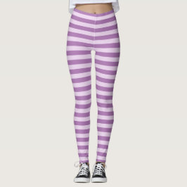 Lila Streifen Leggings