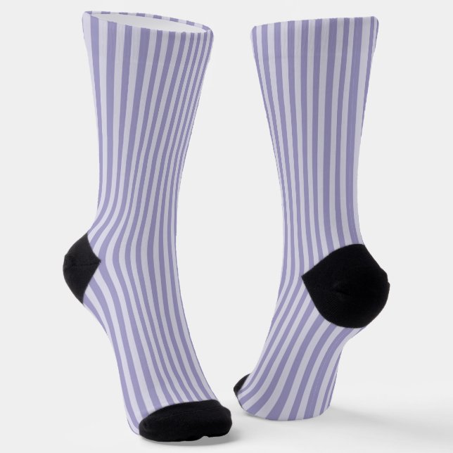 Lila Streifen Nahtloses Muster Socken (Gewinkelt)