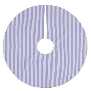 Lila Streifen Polyester Weihnachtsbaumdecke