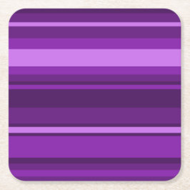 Lila Streifen Rechteckiger Pappuntersetzer