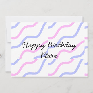 Lila Streifen Rosa Geburtstag Geburtstag hinzufüge Einladung